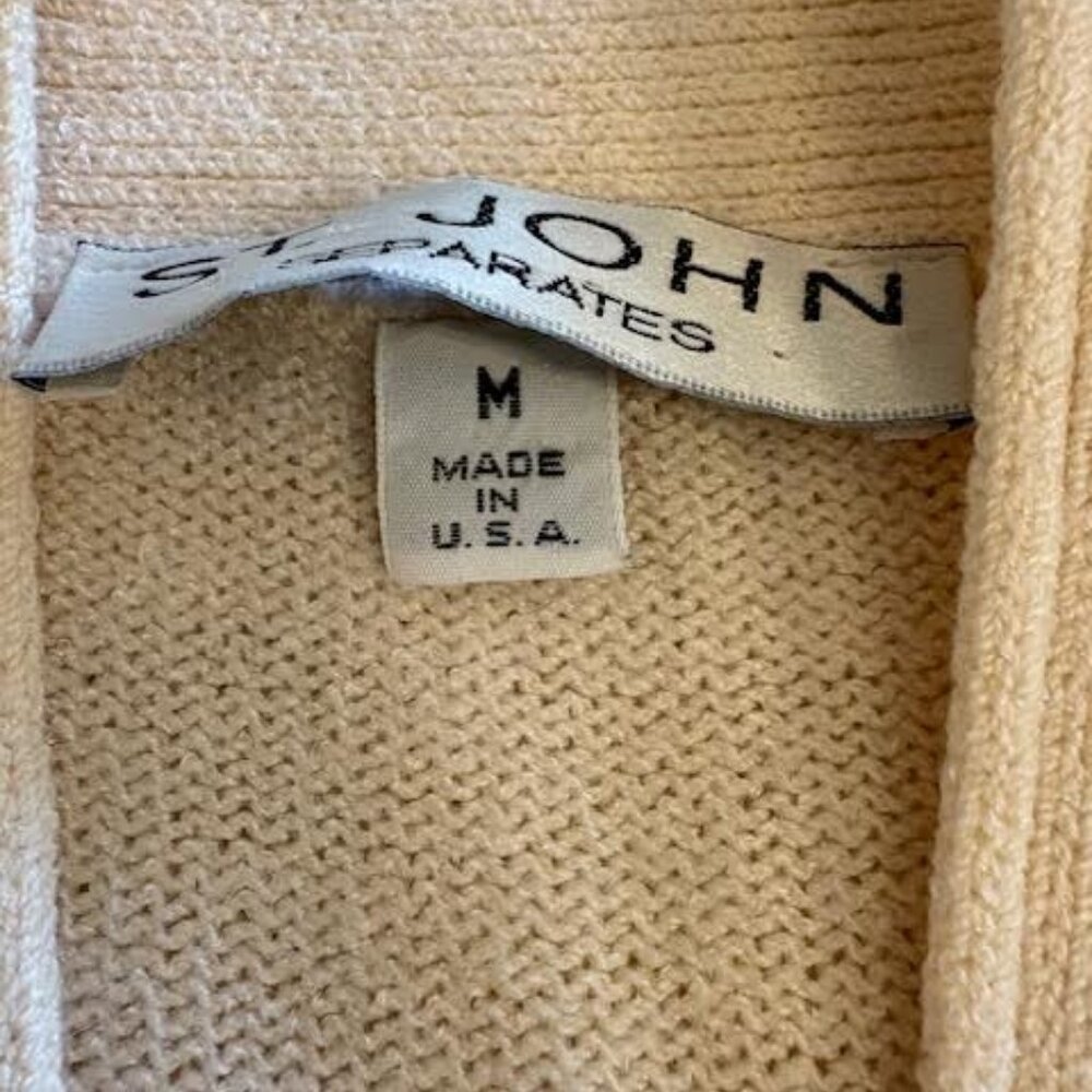 St John Separates open front cardigan/ Santana knit/ Gold buttons - Picture 3 of 7